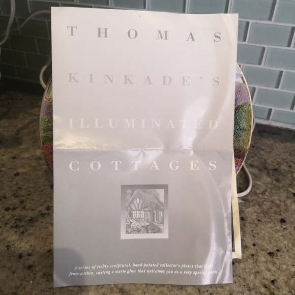 Vintage Bradford Exchange Thomas Kinkade Illuminated Cottages The Flagstone Path - Picture 7 of 11